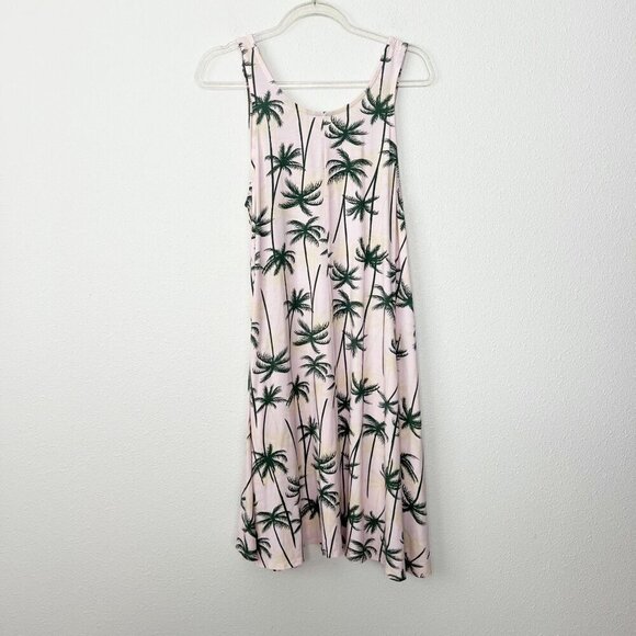 Vermilli Hawaii Womens Medium Large Valentine Pink Soaring Palm Tree Dress - Picture 3 of 8